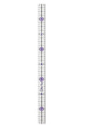 The Quilted Bear Quilting Rulers - Transparent Acrylic Non Slip Quilting, Patchwork & Sewing Ruler with Clear Black Lines & 30, 45 & 60 Degree Angles for Perfect Accuracy & Precision (0.5" x 8")