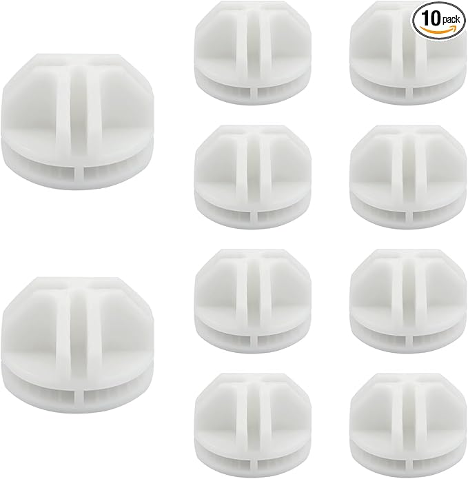 10Pcs Wire Cube Connectors, White Wire Cube Storage Connectors Half Buckle Wire Grid Cube Shelf Plastic Connectors for Wire Cube Storage Shelving Unit and Modular Closet Organizer, SATONBEYI