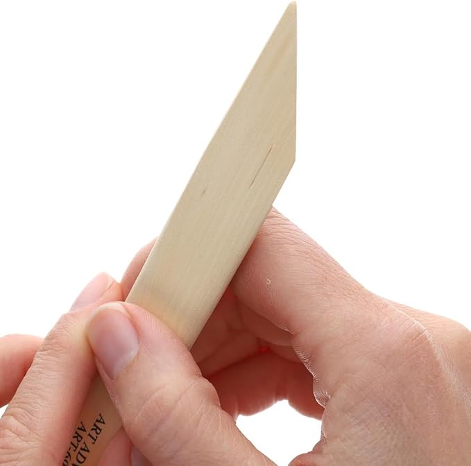 Art Advantage Wood Modelling Tool 8" – Wood Sculpting, Clay, Carving & Crafting Tool, Wooden Playdough Tools for Pottery, Polymer Clay, and DIY Projects