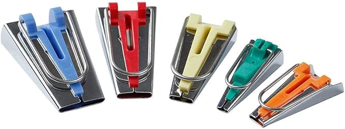 Bias Tape Maker,LNKA 5 Sizes 1/4" 3/8" 1/2" 3/4" 1" DIY Bias Tapes Tools Kit for Fabric Sewing and Quilting