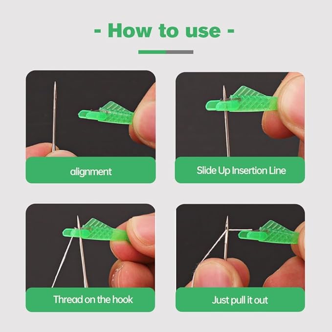 Fish Mouth Sewing Machine Needle Threader,2024 Upgrade Fish Type Needle Threader, Automatic Sewing Needle Threader,Easy Needle Threaders Tool (10 PCS)