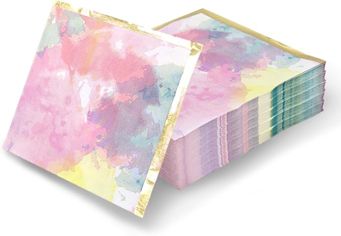 80-Pack Napkins Disposable Paper Towel Cocktail Dinner Party Decoration, Painting