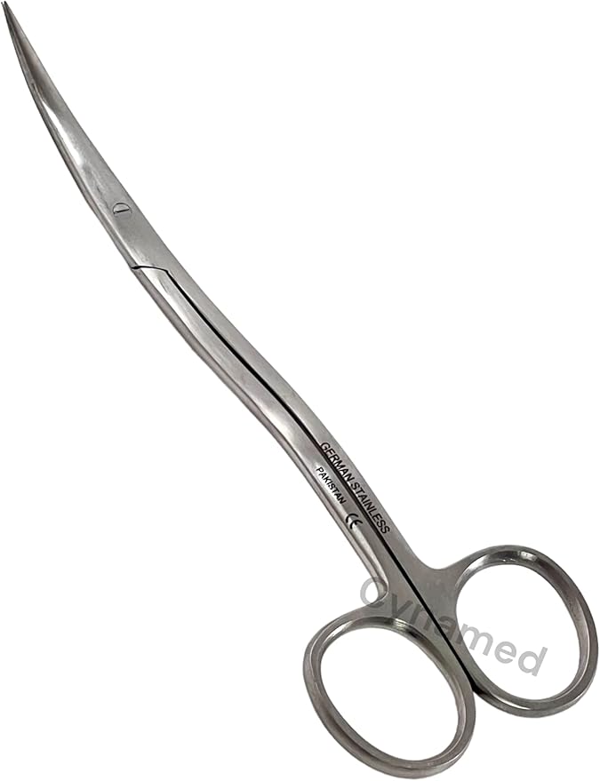1 EA Professional Large Double-Curved Machine Embroidery Scissors - 6" Double curved bent handle -Stainless Steel Embroidery Scissors Supplies