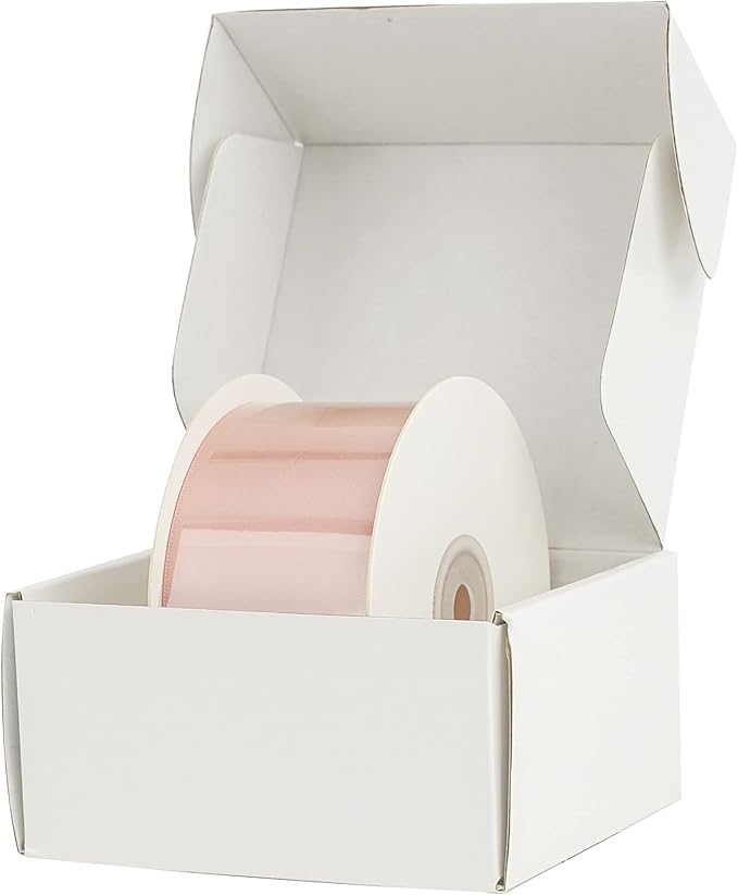 HUIHUANG Rose Gold Pink Ribbon for Wedding, 2" Double Face Misty Rose Satin Ribbon for Flower Bouquet, Dress Chair Sashes, Invitations Card, Gift Wrapping, Bows, Crafts, Holiday Decor -25 Yards/Roll