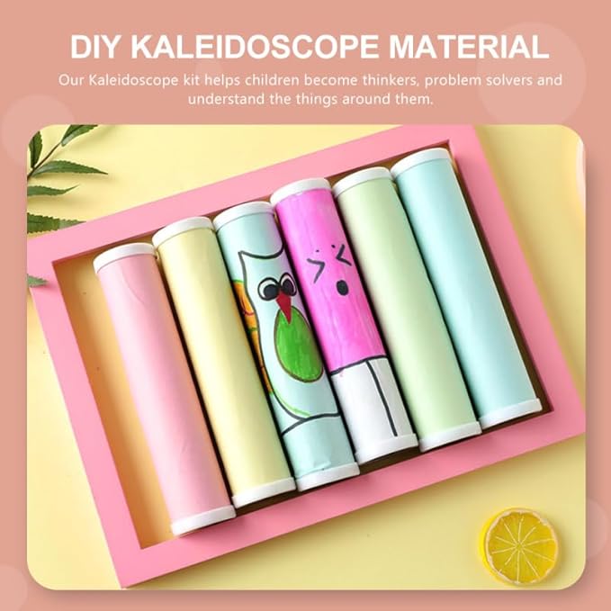 9pcs Kaleidoscope Craft Kit for Boys and Girls Blank Kaleidoscope Creative Activity Arts and Crafts Projects