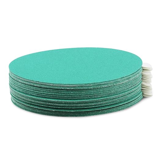 BHA 5” Green Film PSA Self Adhesive Sanding Discs - 50 Pack - Wet/Dry, Sticky Back, Premium Aluminum Oxide for Long-Lasting, Low-Dust & Load Resistant Sanding and Surface Finishing - 60 Grits