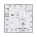 Creative Grids Curvy Log Cabin Trim Tool Quilt Ruler – CGRJAW5 – Made in USA, 8-1/2in x 8-1/2in, Non-Slip Grip Acrylic Quilting, Sewing, Crafting, Patchwork Ruler & Template