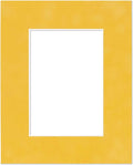 8x10 Mat Bevel Cut for 5x8 Photos - Acid Free Sunrise Yellow Suede Precut Matboard - For Pictures, Photos, Framing - 4-ply Thickness