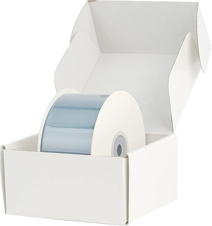 HUIHUANG Dusty Blue 2 inch Wide Double Face Satin Polyester Ribbon for Wedding, Baby Shower, Christmas, Birthday, Valentine's Day - 25 Yards/Roll