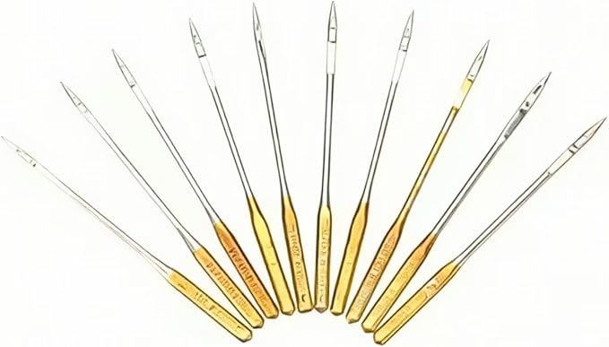 10 Pcs Sewing Machine Needles,Big Eye Universal Sewing Machine Home Sewing Macine Size 16 Sewing Notions and Supplies, Universal Sewing Machine Needles (Golden)
