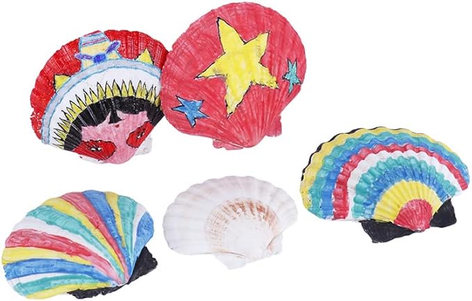 30 pcs 2-3 inch Natural Scallop Shells White Sea Shells from Sea Beach for DIY Craft Home Décor