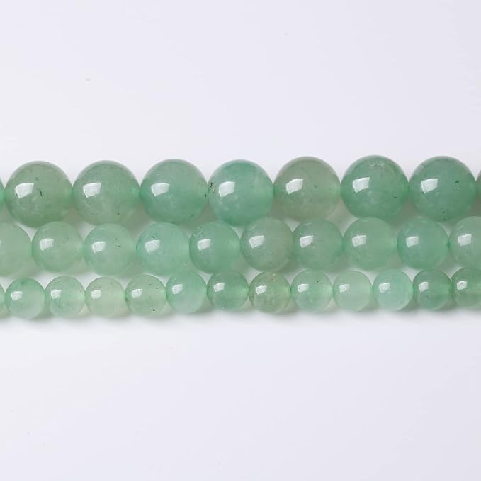 48PCS 8MM Natural Green Aventurine Stone Beads Energy Healing Beads for DIY Jewelry Bracelet Necklace Making for Jewelry Making15Inch