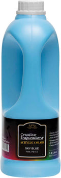 Creative Inspirations Acrylic Paint - Sky Blue - 1.8 Liter - Smooth & Creamy Consistency, Vibrant Pigmentation, Great Coverage for Artists - Clean Up with Soap & Water