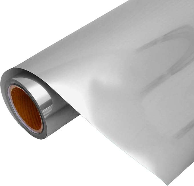 3 Yard x 20" Wide Roll Threadart Metallic Silver Heat Transfer Vinyl Film | Compatible with Venture Explore and Maker, Silhouette Cameo, & Large Format Cutters