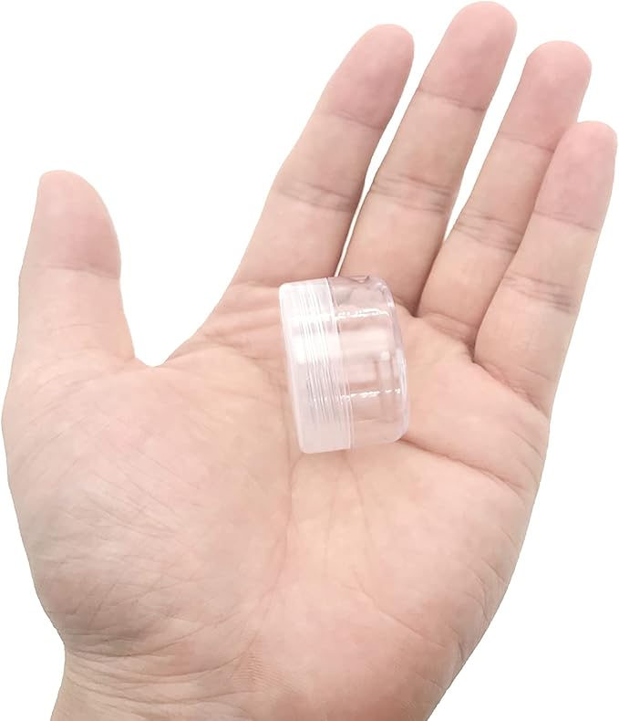 30 Pcs Sample Containers, 10 Gram Mini Sample Jars for Cosmetic, Eye shadow, Multi color Lid
