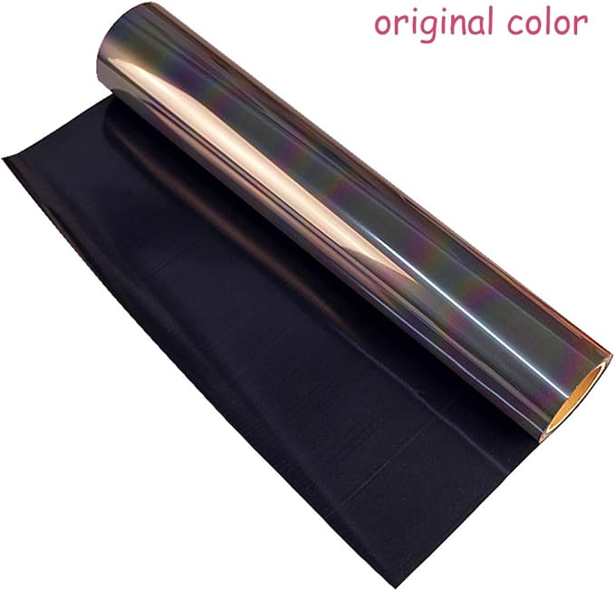 Guangyintong Reflective Rainbow Heat Transfer Vinyl Roll, 12" x 8ft, 1 Piece, Rainbow HTV Vinyl for All Cutter Machines, Easy to Cut & Weed, DIY Design