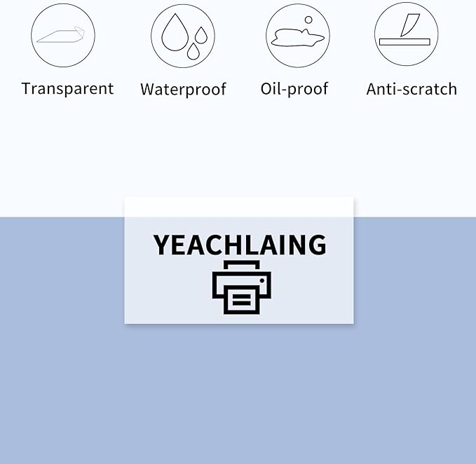 1.25" x 2.25" Transparent Thermal Label Stickers,Waterproof Thermal Printer Sticker Labels for Gift Wrapping, Self-Adhesive Name Price Tag DIY Custom Logo Design (500 pcs,Clear)
