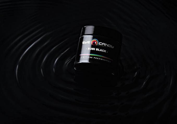 Eye Candy Pigments Premium Black Mica Powder - Sumi Black (25gr) - for Epoxy, Resin, Soap, Paint, Woodworking, Acrylic Pouring, Bath Bombs, Fishing Lures - DIY Arts and Crafts Additive
