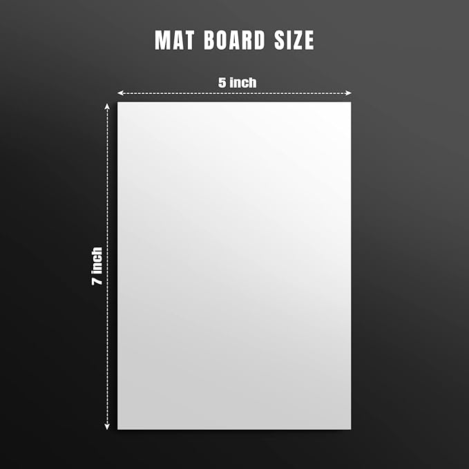 AUEAR, 15 Pack 5x7 Uncut Matte Boards, White Photo Mat Board Great for Picture Framing, Print, Artwork