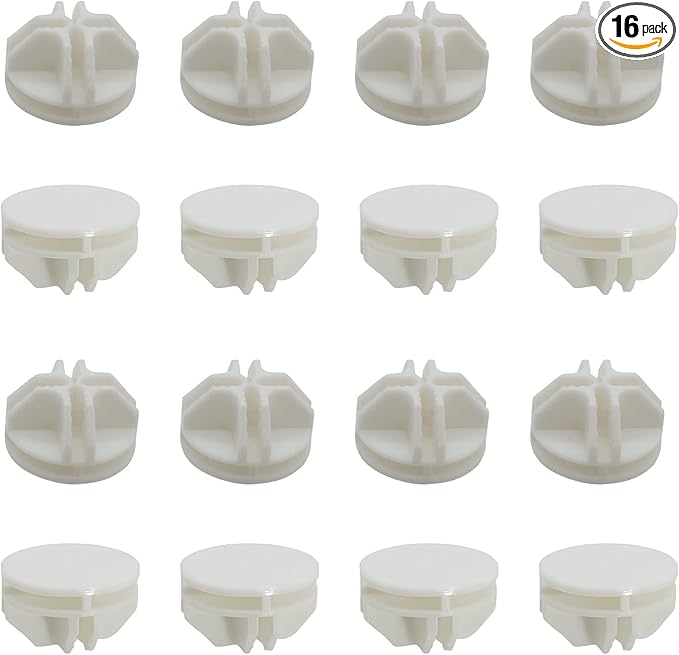 16 Pcs White Plastic Connector, Wire Grid Cube Connector for Modular Closet Storage Organizer and DIY Wire Cube Storage Unit