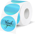 1.5" Holographic Direct Thermal Label Stickers, Round Printable Rainbow Glitter Thermal Printer Sticker Labels for Gift Wrapping, Self-Adhesive DIY Custom Logo Design- Blue