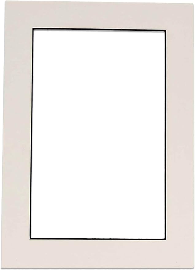 Pack of TEN 11x14 Mats Bevel Cut for 8.5x11 Photos - Acid Free White with Black Core Precut Matboards For Pictures, Photos, Framing - 4-ply Thickness