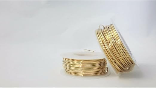 14 Gauge, Jeweler's Brass Wire, Red Brass, Round Dead Soft CDA #230 Alloy Jewelry Grade - 4oz (21FT) by CRAFT WIRE