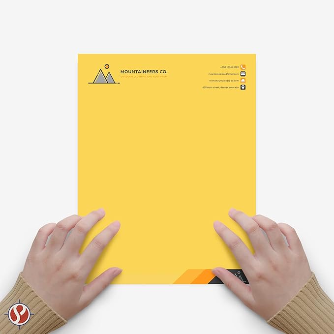 8.5 x 11" Goldenrod Color Paper Smooth, for School, Office & Home Supplies, Holiday Crafting, Arts & Crafts | Acid & Lignin Free | Regular 20lb Paper - 100 Sheets