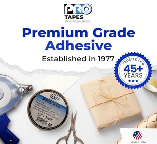 Pro 410 ATG Adhesive Transfer Tape - Acid-Free, Double Sided Tape for Scrapbooking, Framing, Laminating & Mounting - Permanent Bond for Paper, Plastic, Cloth, Vinyl & Cork - Weather-Resistant