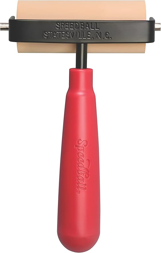 Speedball Soft Rubber Brayer, 3-Inch - Printmaking Roller Tool for Gel & Block Printing and Crafting - Made in USA