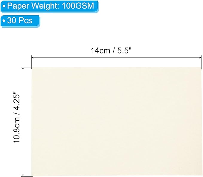 PATIKIL 30 Sheets Vellum Paper 4.25x5.5, Vellum Paper Printable Translucent Paper 100GSM Colored for Invitations Laser InkJet Printing Card Making Crafting Wedding Tracing, Light Gold