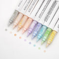 Water Based Acrylic Paint Markers, 9 Colors Acrylic Paint Pens Set with Soft Brush Tip, Marker Pen for Rock Painting, Egg, Wood, Glass, Paper, Acrylic Painter Ink (Light Color)