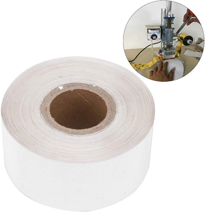 Zerodis Hot Stamping Foil Paper, 3cm Width 120 Meter/Roll Hot Foil Stamping Paper Roll PU Heat Transfer Anodized for Hot Foil Stamping Machine(White)