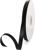 3/8" x 100 Yards Black Polyester Satin Ribbon Single Faced Bulk Fabric Ribbons for Gift Wrapping, Crafting and DIY Projects, Scrapbooking, Bows and Card Making