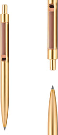 DUNBONG Golden Metal Gel Pen, Gel Ink Ballpoint Pen, Black Ink, 0.5mm Retractable Ink Pen (Golden)