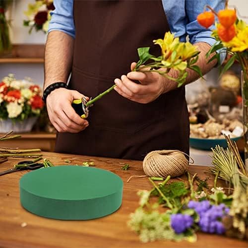 LOMIMOS 8'' Large Round Floral Foam,Florist Green Blocks Supplies for Flower Arrangement Decorations DIY Craft,Pack of 4