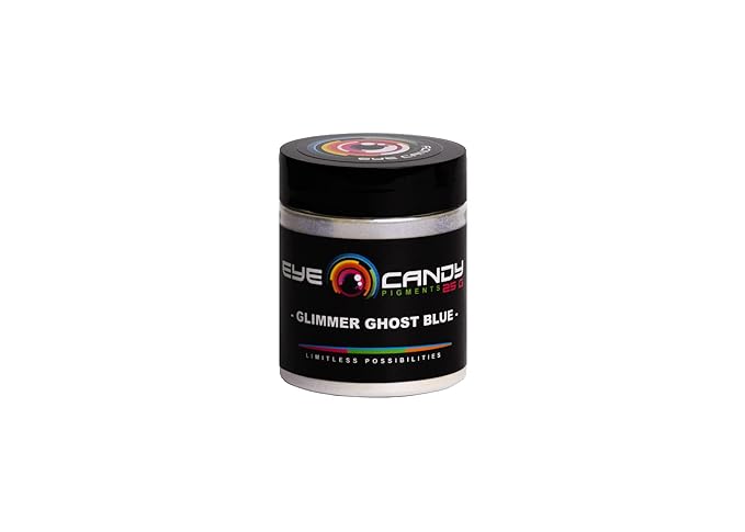 Mica Powder Pigment “Glimmer Ghost Blue” Multipurpose DIY Arts and Crafts Additive | Woodworking, Natural Bath Bombs, Resin, Paint, Epoxy, Soap, Nail Polish, Lip Balm (Glimmer Ghost Blue, 25G)