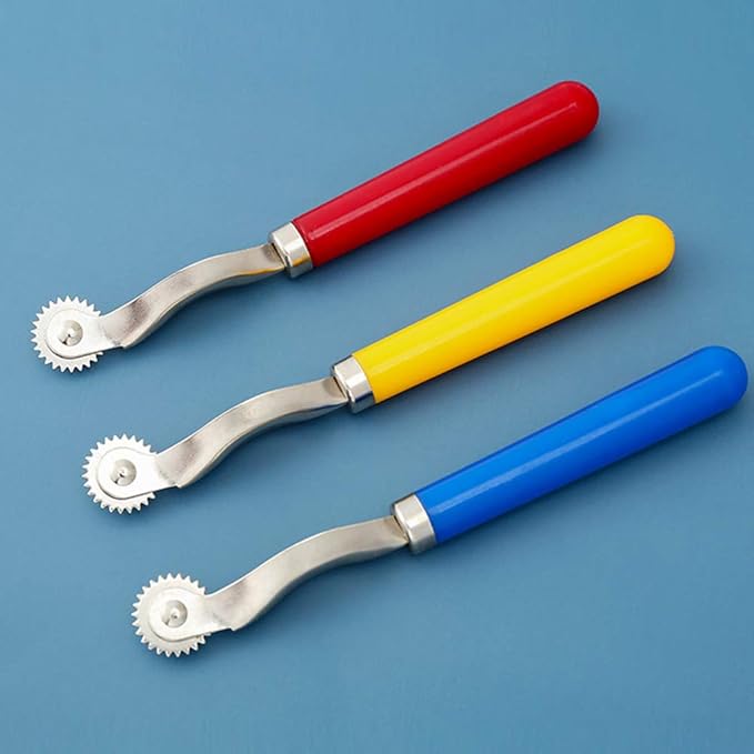 4 Pcs Tracing Wheel Sewing Tool with Packaging Bag, 2 Different Size Needle Point Tracing Wheel, Leather Paper Cloth Sewing Overstitch Wheel Tool