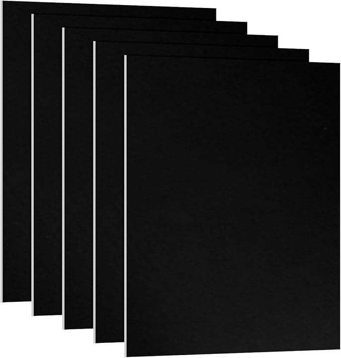 PATIKIL 7x5x1/32inch Anodized Aluminum Sheet, 5Pcs Metal Rectangle Aluminum Plate 0.8mm Thick Engraving Blanks for Laser Engraving DIY Decorative Crafting Home Decoration, Black