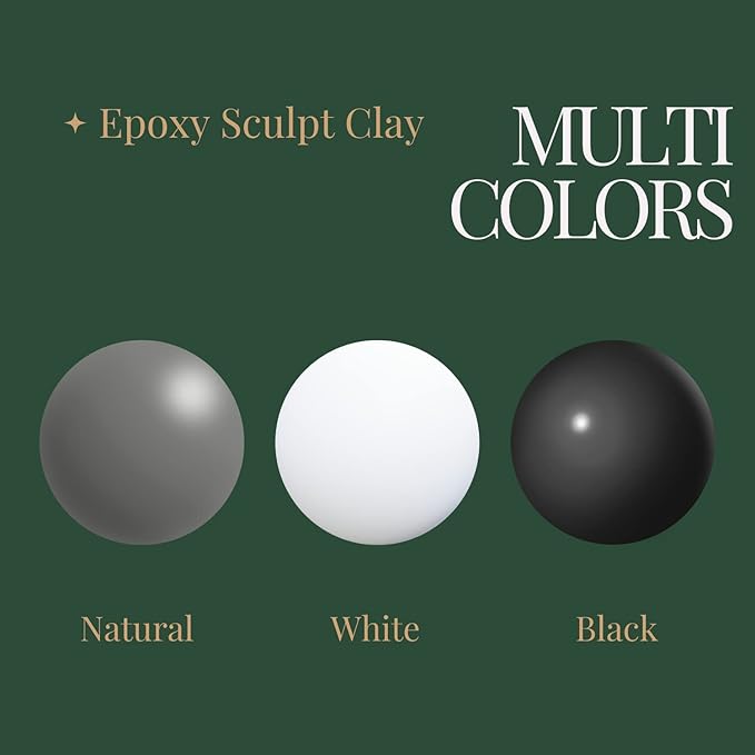 Smalltongue White AB Epoxy Sculpt Clay, 2 Part Epoxy Sculpture Modeling Paste Clay (A & B) 1 Pound, for Modeling, Repair, Fill Up Retrofit and Sculpture, with Tools