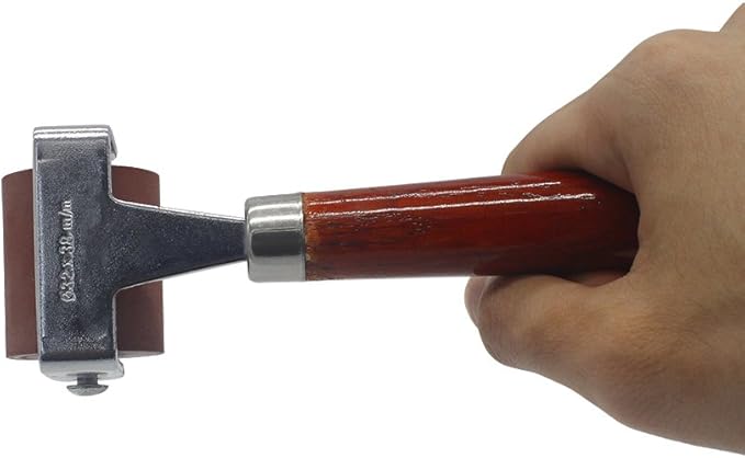 MyLifeUNIT Rubber Brayer, Brayer Ink Roller, Soft Rubber Brayer Roller with Wooden Handle