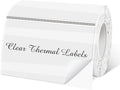 2" x 3" Transparent Thermal Label Stickers,Waterproof Thermal Printer Sticker Labels for Gift Wrapping, Self-Adhesive Name Price Tag DIY Custom Logo Design (280 pcs,Clear)