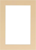11x14 Mat Bevel Cut for 8.5x11 Photos - Acid Free Beige Precut Matboard - For Pictures, Photos, Framing - 4-ply Thickness