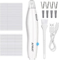 AFMAT EE03 Electric Eraser for Artists, 140 Eraser Refills, Rechargeable Electric Erasers for Drawing, Artist Erasers for Drafting, Painting, Sketching, Architectural Plans, Detailer Tool-White