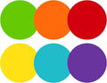 STARLIBOO 6" Round Large Colored Stickers Labels, Dots Circles Stickers for Moving，School, Home, Office, Business- 6 Colors -30 Packs