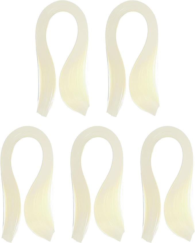 PATIKIL 600pcs Quilling Strips Paper 1/8"(3mm) 39cm Origami Paper Quilling Strip for Art DIY Hand Craft Christmas, Light Yellow