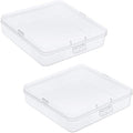 DUOFIRE Small Plastic Box Organizer Box small plastic storage containers small plastic case for Storage Beads, Jewelry and Small Items Square(5.2 x 5.2 x 1.3inch) 2 PACK
