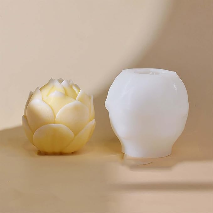 Large Flower Succulent Candle Mold Resin Casting Silicone Molds for Home Decor & Candle Making Wave Spiral Mold