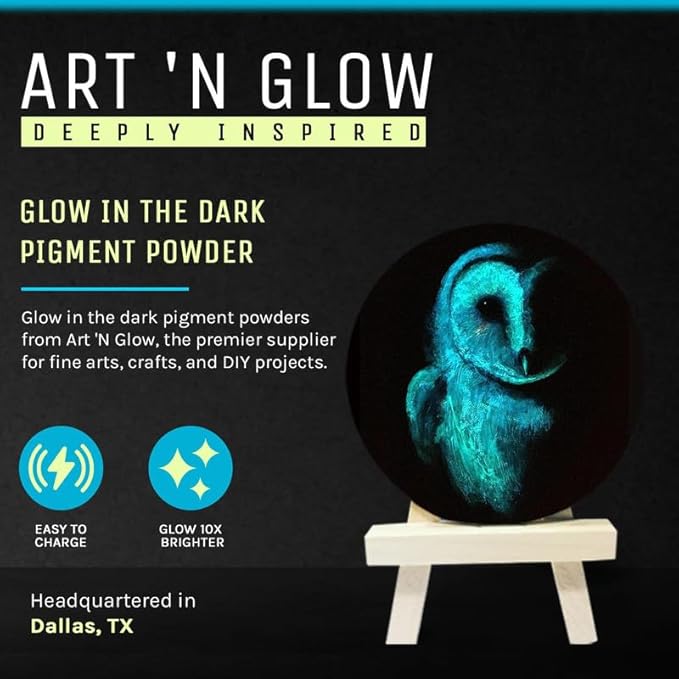 Glow in The Dark Pigment Powder - Neutral and Fluorescent Color for Art Painting, Fine Art, Nail Art Paint, and DIY Crafts - Long Lasting 10+ Color Options - Neutral Sky Blue - (1 Kilogram)