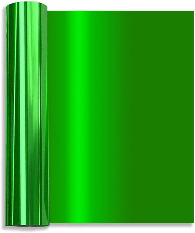 Tvinyl Warehouse Green Foil HTV Metallic Heat Transfer Vinyl Roll 12" x 6FT for All Cutter Machine